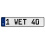 1 WET 40  - White Aluminum Street Sign Mancave Euro Plate Name Door Sign Wall