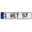 1 WET 57  - White Aluminum Street Sign Mancave Euro Plate Name Door Sign Wall