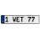1 WET 77  - White Aluminum Street Sign Mancave Euro Plate Name Door Sign Wall