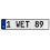 1 WET 89  - White Aluminum Street Sign Mancave Euro Plate Name Door Sign Wall