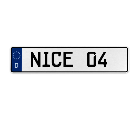 NICE 04  - White Aluminum Street Sign Mancave Euro Plate Name Door Sign Wall