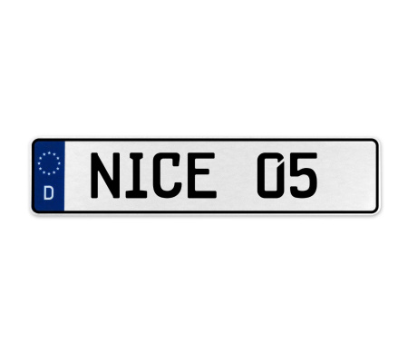 NICE 05  - White Aluminum Street Sign Mancave Euro Plate Name Door Sign Wall