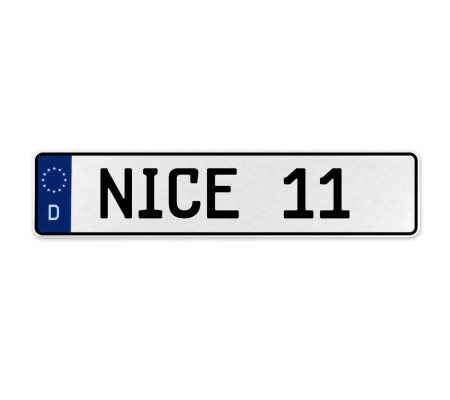 NICE 11  - White Aluminum Street Sign Mancave Euro Plate Name Door Sign Wall