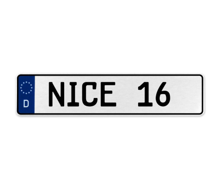 NICE 16  - White Aluminum Street Sign Mancave Euro Plate Name Door Sign Wall