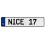NICE 17  - White Aluminum Street Sign Mancave Euro Plate Name Door Sign Wall
