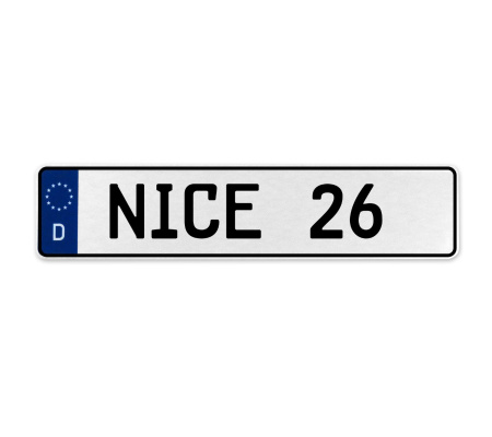 NICE 26  - White Aluminum Street Sign Mancave Euro Plate Name Door Sign Wall