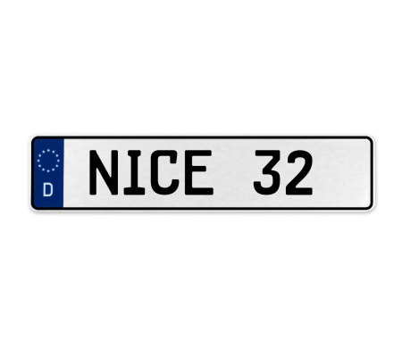 NICE 32  - White Aluminum Street Sign Mancave Euro Plate Name Door Sign Wall