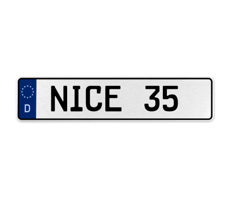 NICE 35  - White Aluminum Street Sign Mancave Euro Plate Name Door Sign Wall