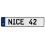 NICE 42  - White Aluminum Street Sign Mancave Euro Plate Name Door Sign Wall