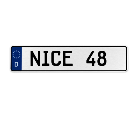 NICE 48  - White Aluminum Street Sign Mancave Euro Plate Name Door Sign Wall