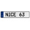 NICE 63  - White Aluminum Street Sign Mancave Euro Plate Name Door Sign Wall