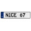NICE 67  - White Aluminum Street Sign Mancave Euro Plate Name Door Sign Wall