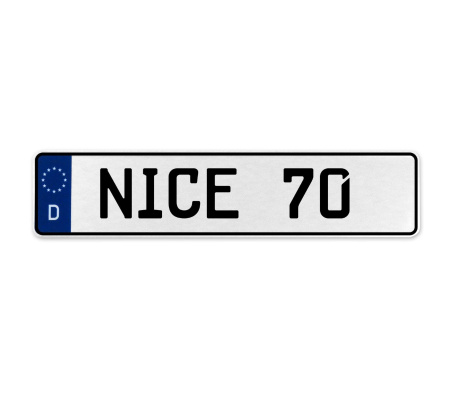 NICE 70  - White Aluminum Street Sign Mancave Euro Plate Name Door Sign Wall