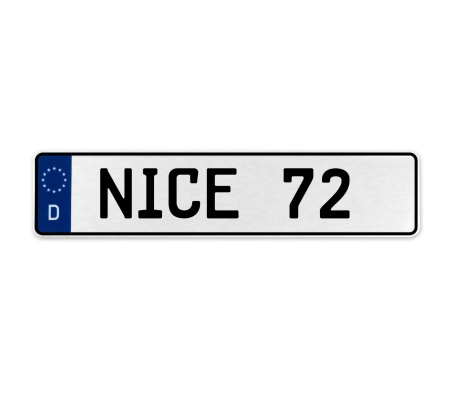 NICE 72  - White Aluminum Street Sign Mancave Euro Plate Name Door Sign Wall