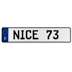 NICE 73  - White Aluminum Street Sign Mancave Euro Plate Name Door Sign Wall